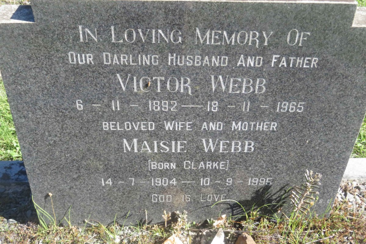 WEBB Victor 1892-1965 &amp; Maisie CLARKE 1904-1995