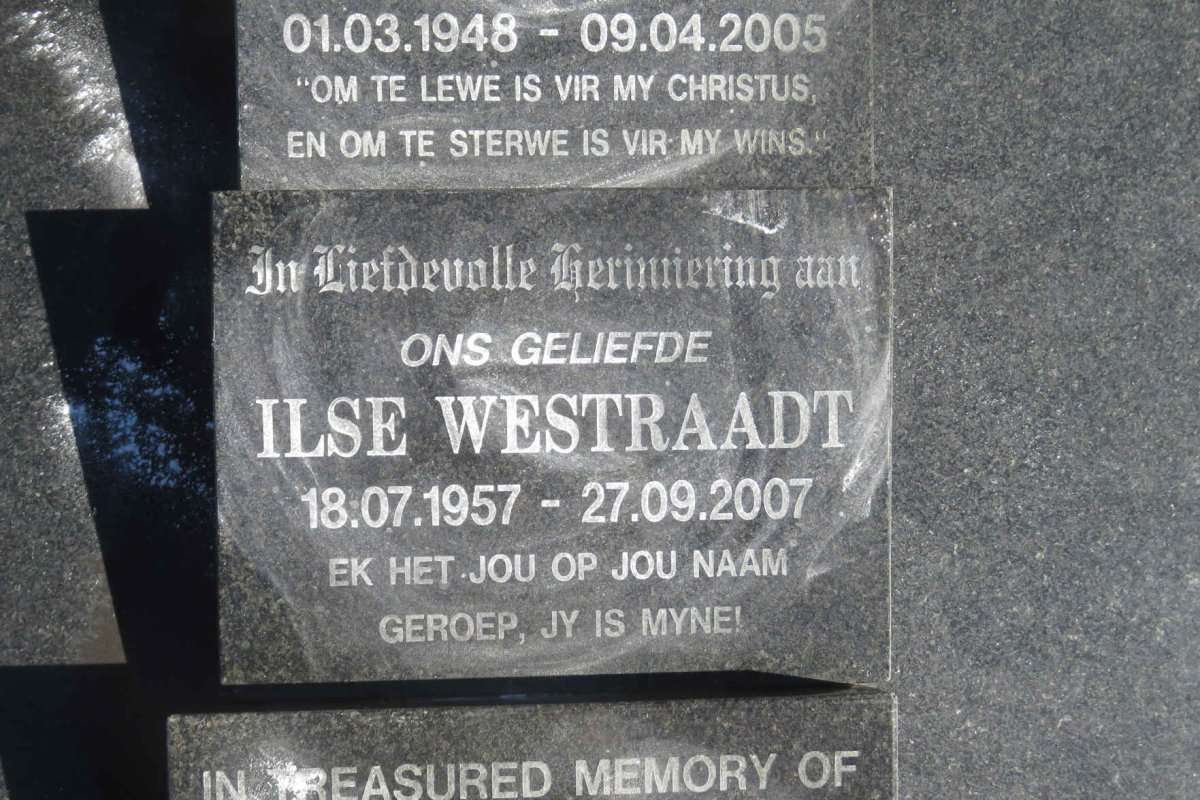 WESTRAADT Ilse 1957-2007