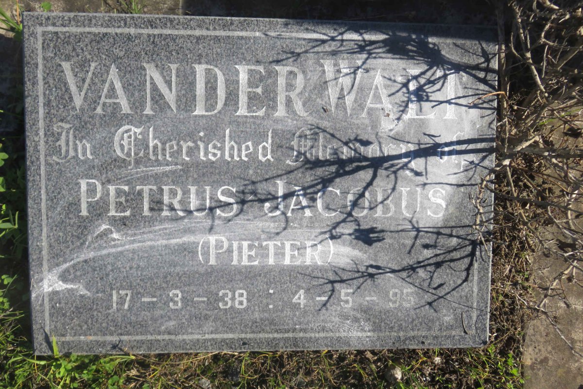 WALT Petrus Jacobus, van der 1938-1995