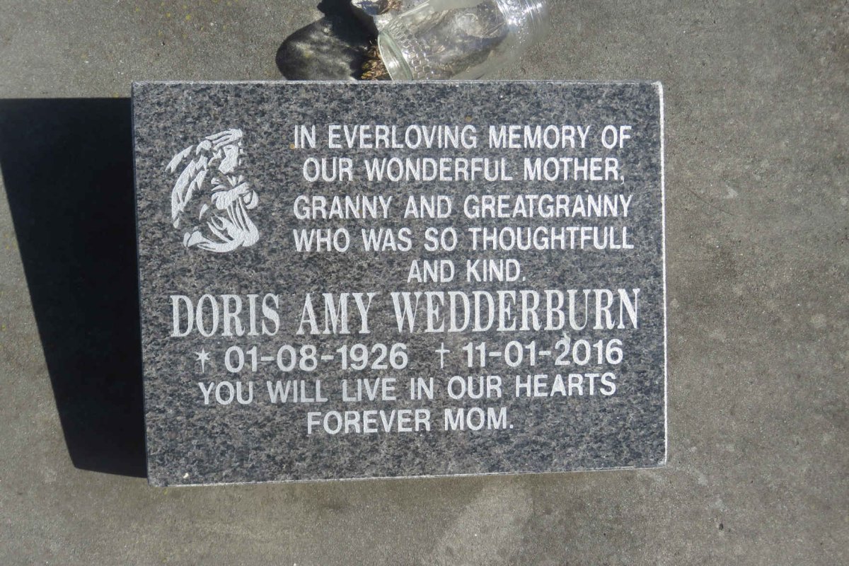 WEDDERBURN Doris Amy 1926-2016