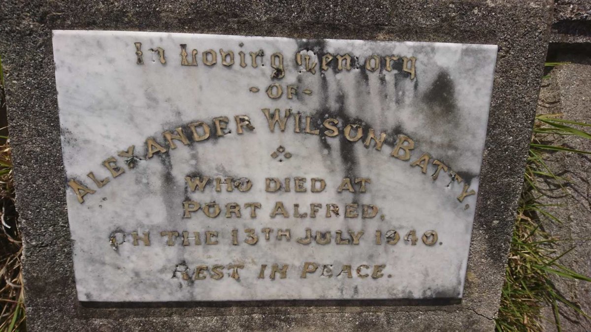 BATTY Alexander Wilson -1940