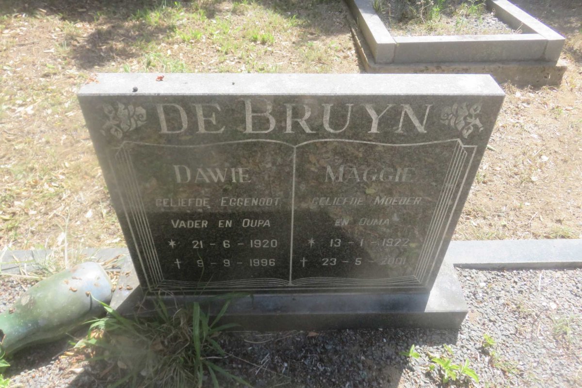 BRUYN Dawie, de 1920-1996 &amp; Maggie 1922-2001