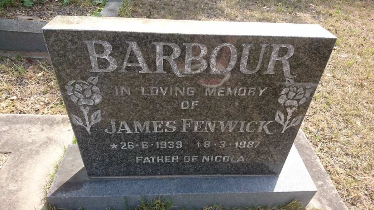 BARBOUR James Fenwick 1939-1987