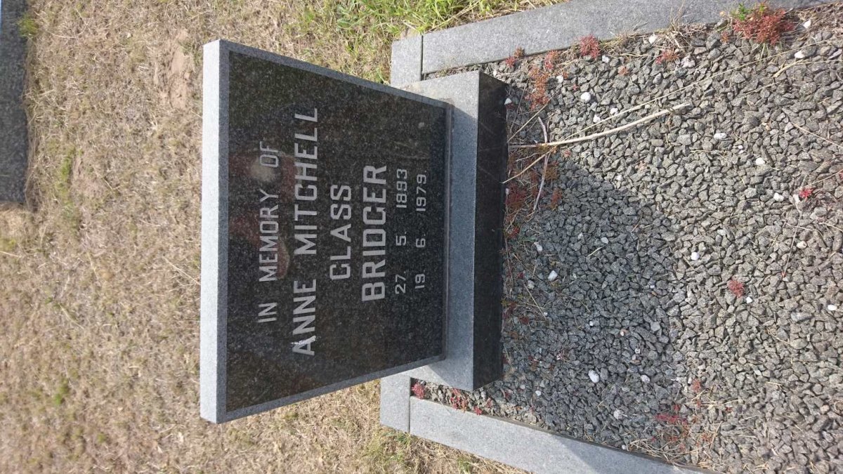 BRIDGER Anne Mitchell Glass 1883-1979