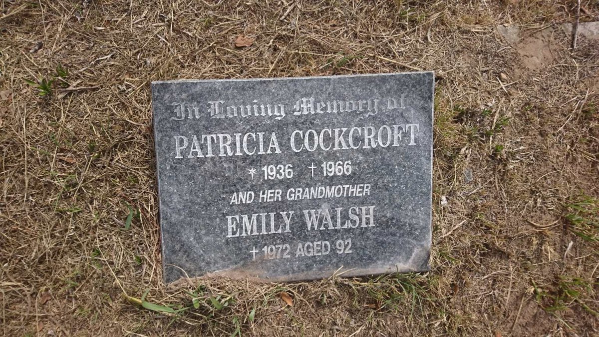 COCKROFT Patricia 1936-1966 :: WALSH Emily -1972