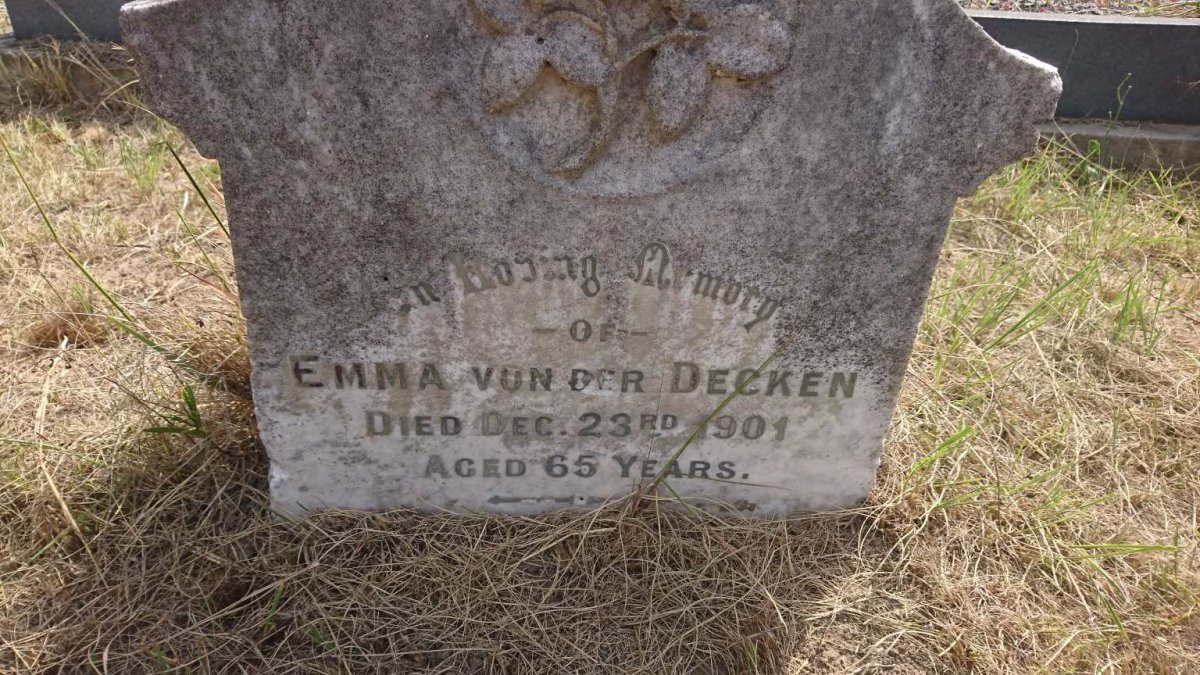 DECKEN Emma, von der -1901