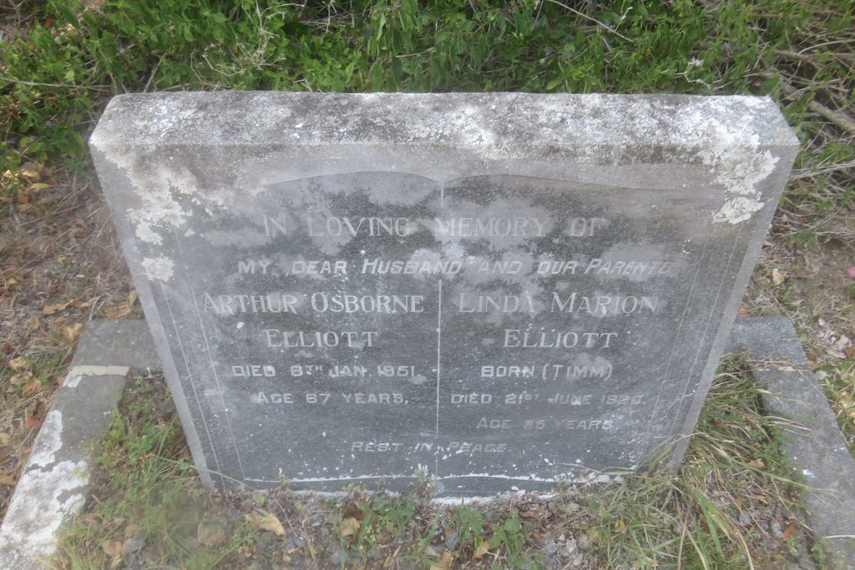 ELLIOTT Arthur Osborne -1951 &amp; Linda Marion TIMM -1920