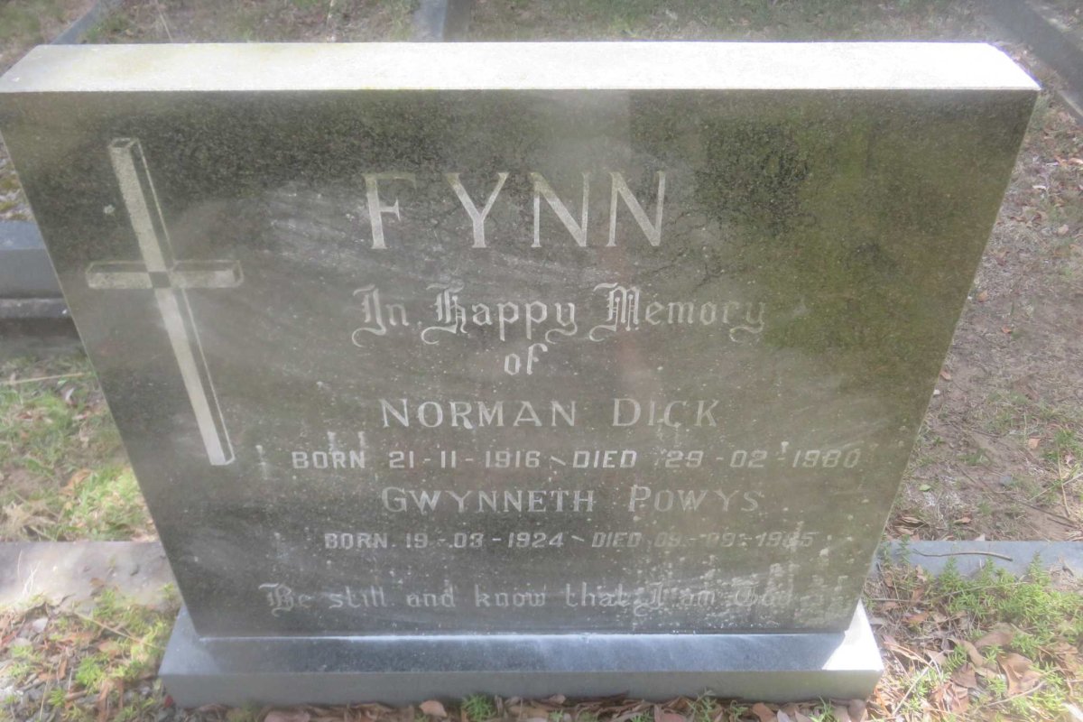 FYNN Norman Dick 1916-1980 &amp; Gwynneth Powes 1924-1985