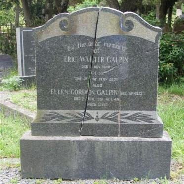 GALPIN Eric Walter -1948 &amp; Ellen Gordon SPRIGG -1951