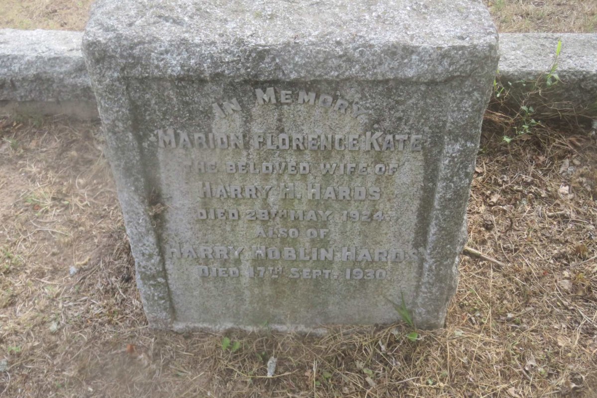 HARDS Harry Hoblin -1930 &amp; Marion Florence Kate -1924