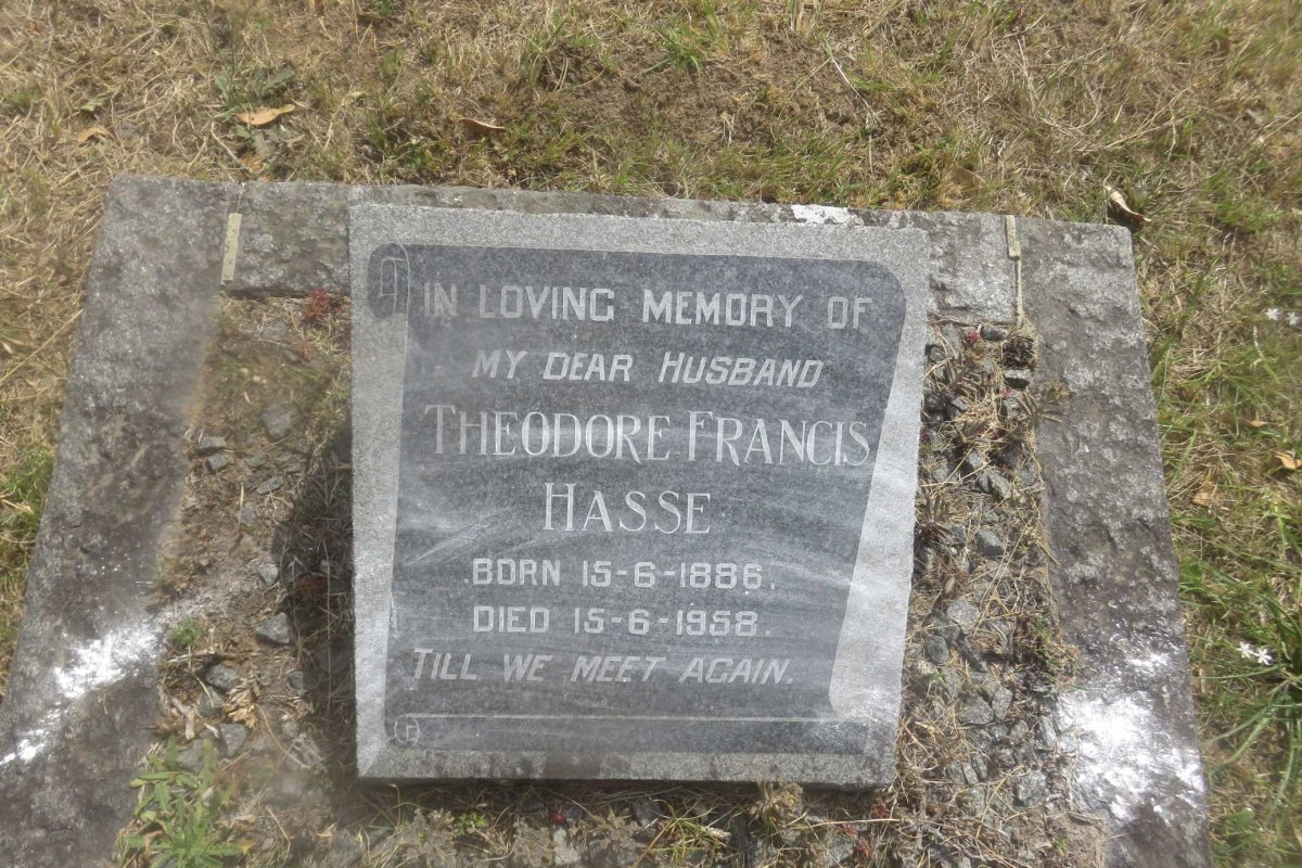 HASSE Theodore Francis 1886-1958