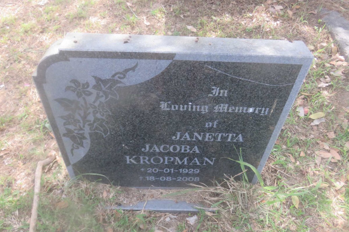 KROPMAN Janetta Jacoba 1929-2008