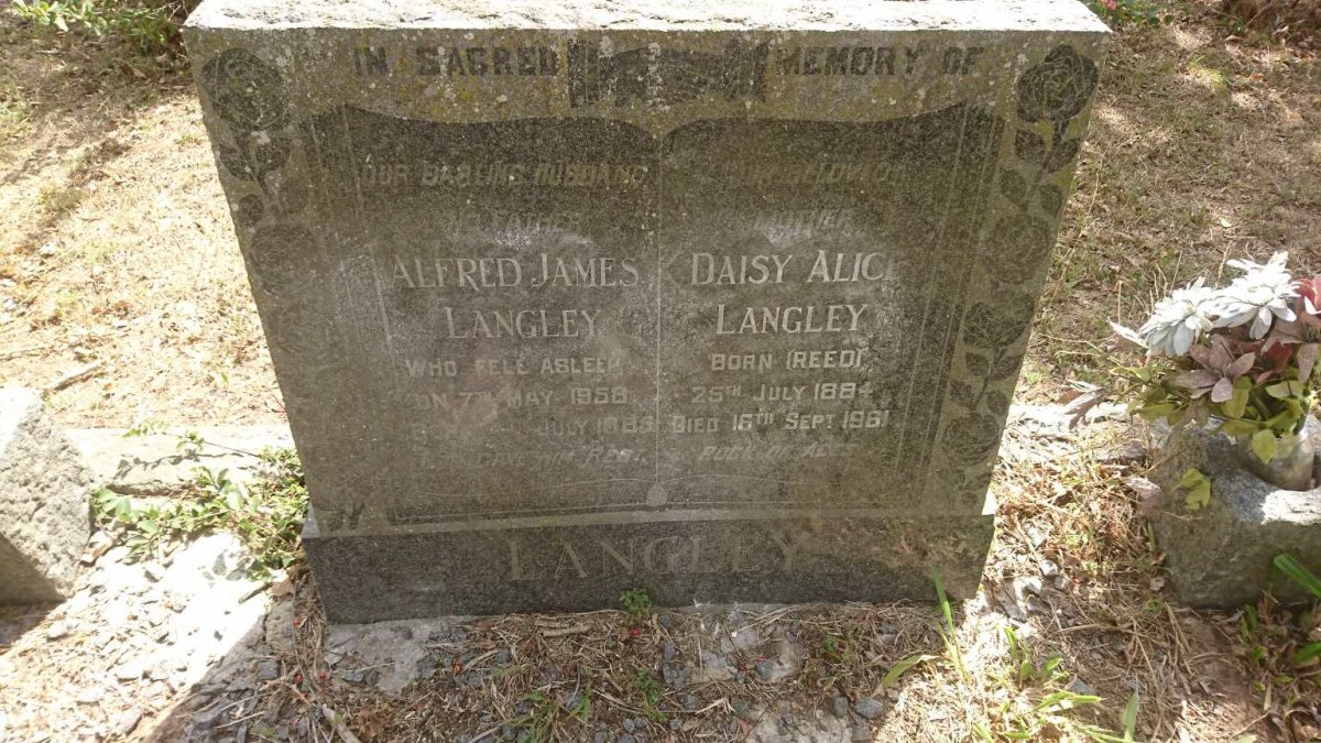 LANGLEY Alfred James -1958 &amp; Daisy Alice REED 1884-1961