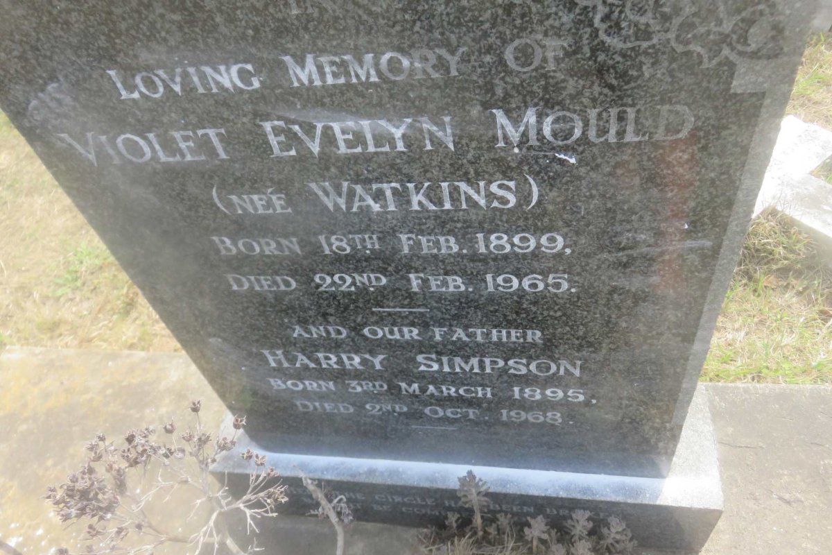 MOULD Harry Simpson 1895-1968 &amp; Violet Evelyn WATKINS 1899-1965 