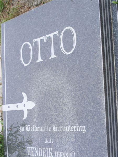 OTTO Hendrik 1939-2008 &amp; Anna Helena Wilhelmina KLEYNHANS 1941-2005