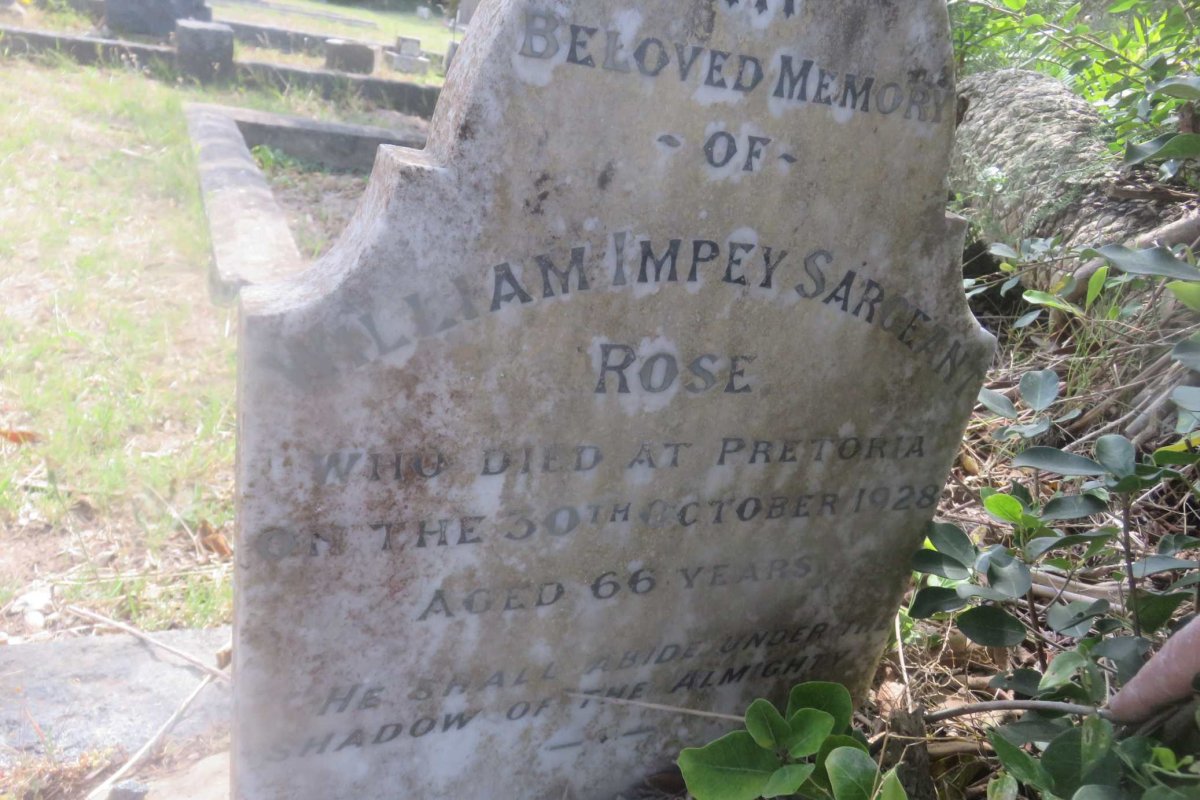 ROSE William Impey Sargeant -1928