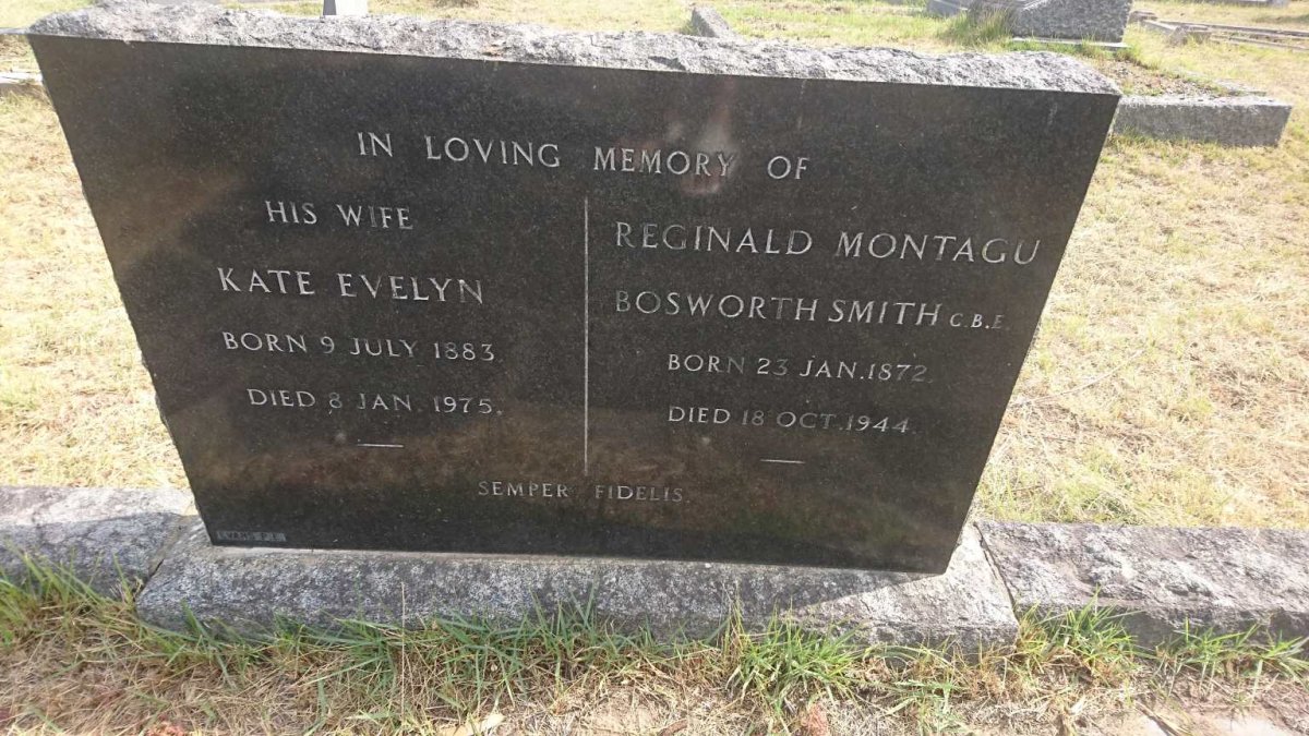 SMITH Reginald Montagu, BOSWORTH 1872-1944 &amp; Kate Evelyn 1883-1975