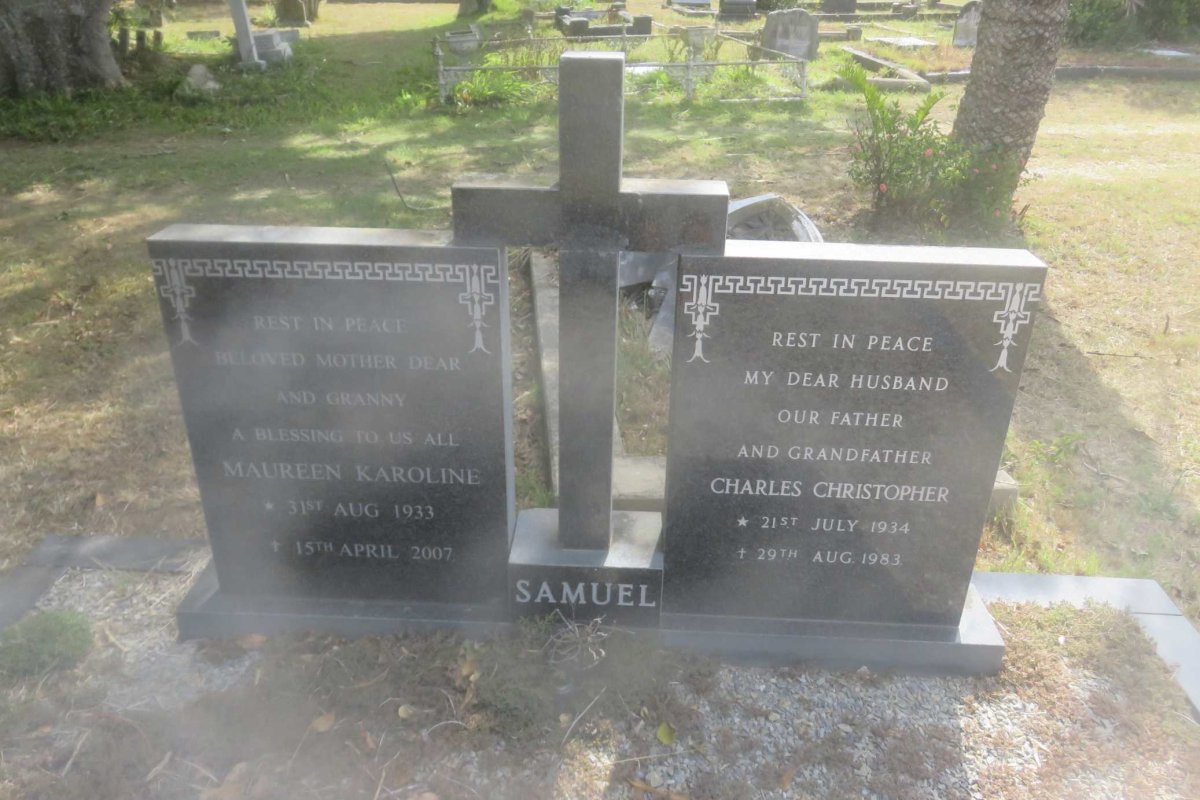 SAMUEL Charles Christopher 1934-1983 &amp; Maureen Karoline 1933-2007