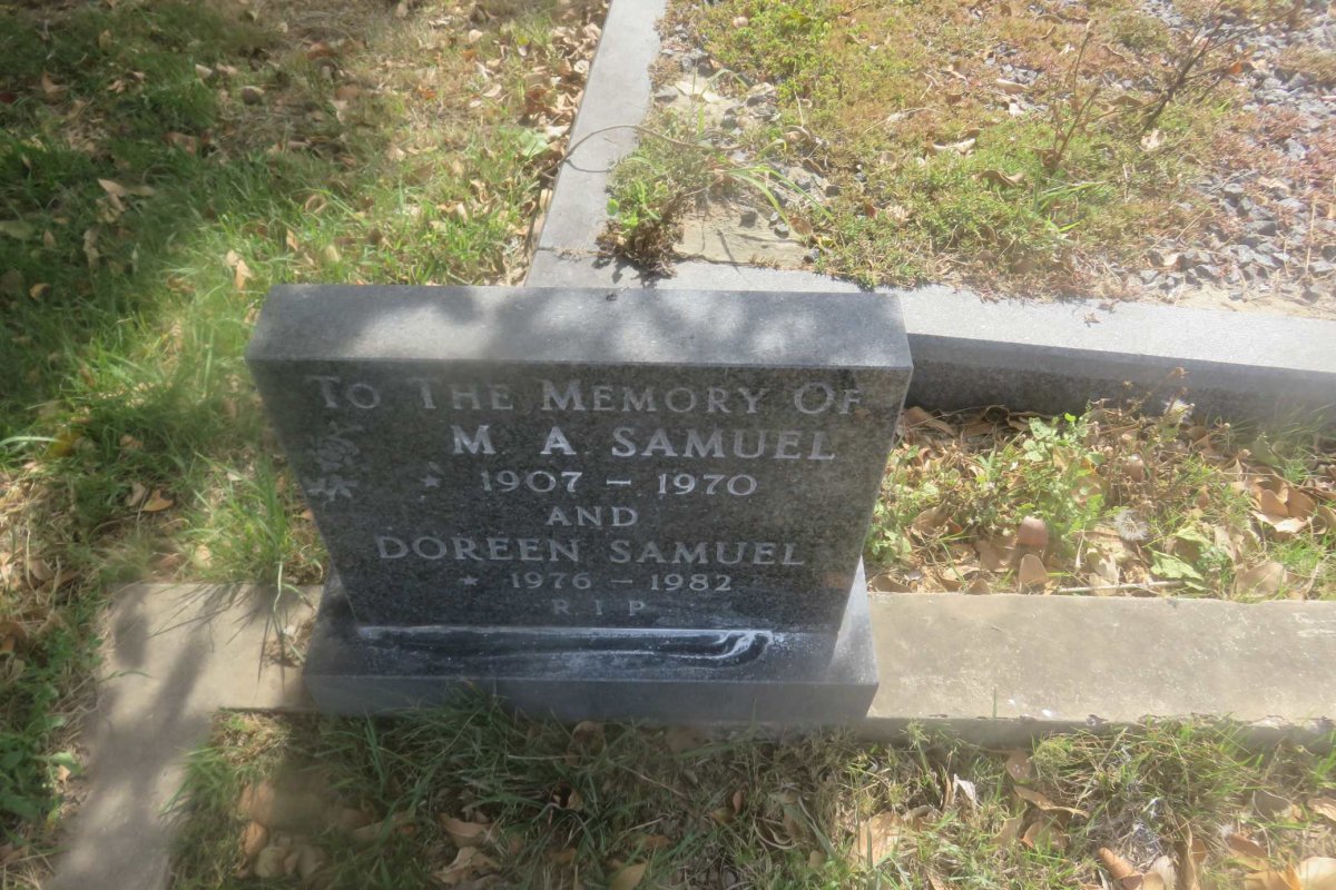 SAMUEL M.A. 1907-1970 :: SAMUEL Doreen 1976-1982