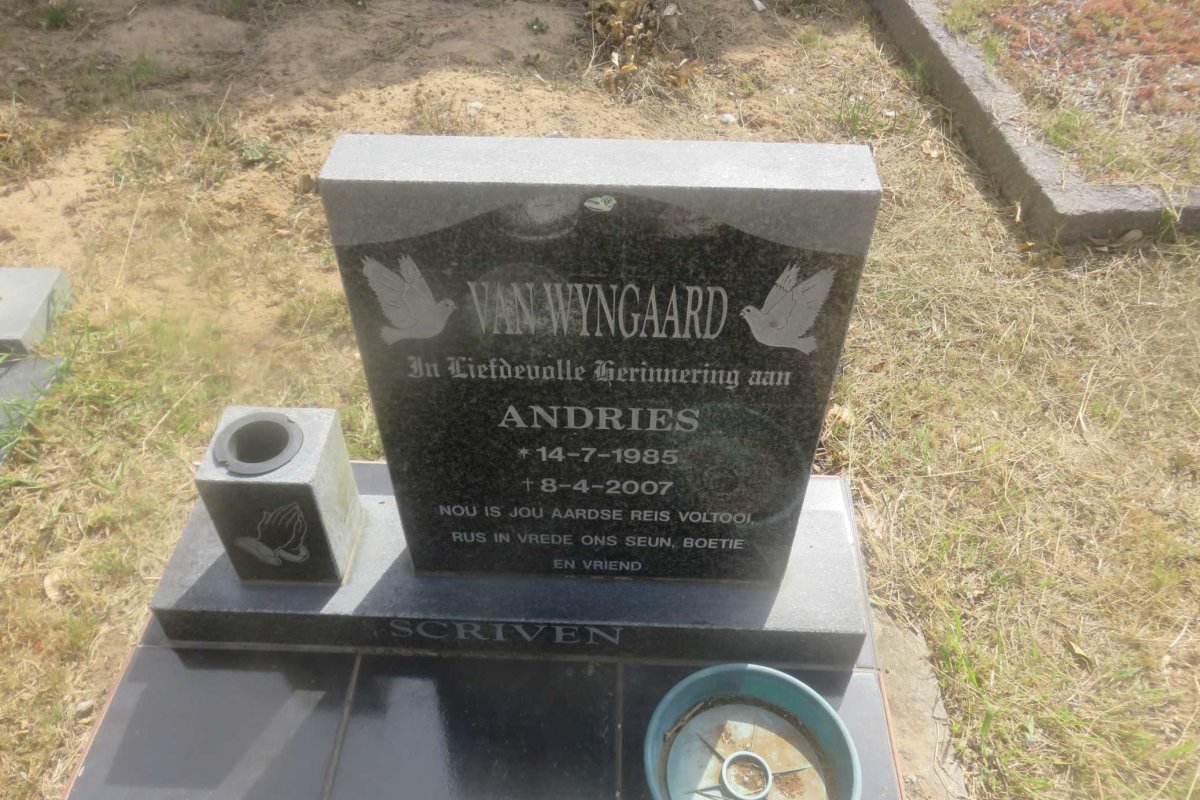SCRIVEN Van Wyngaard Andries 1985-2007