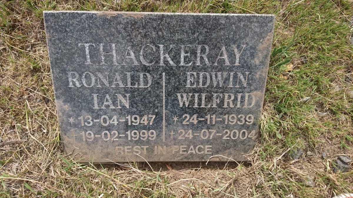 THACKERAY Ronald Ian 1947-1999 :: THACKERAY Edwin Wilfrid 1939-2004