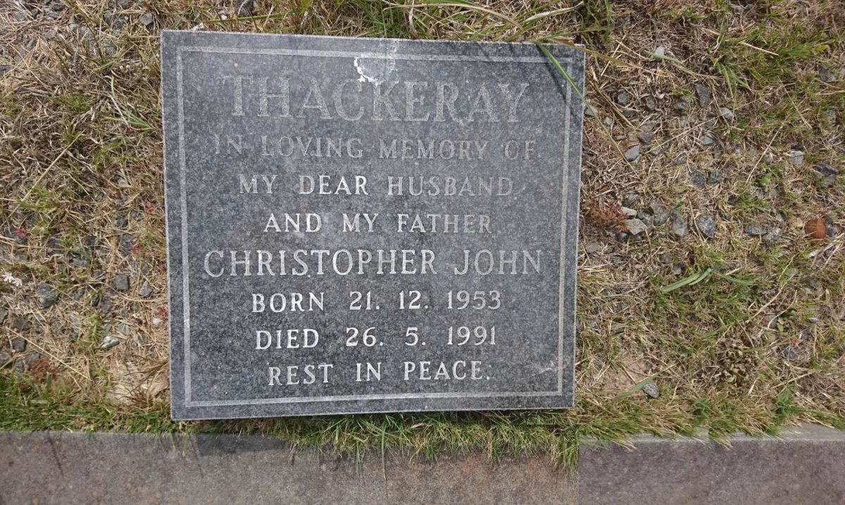 THACKERAY Christopher John 1953-1991