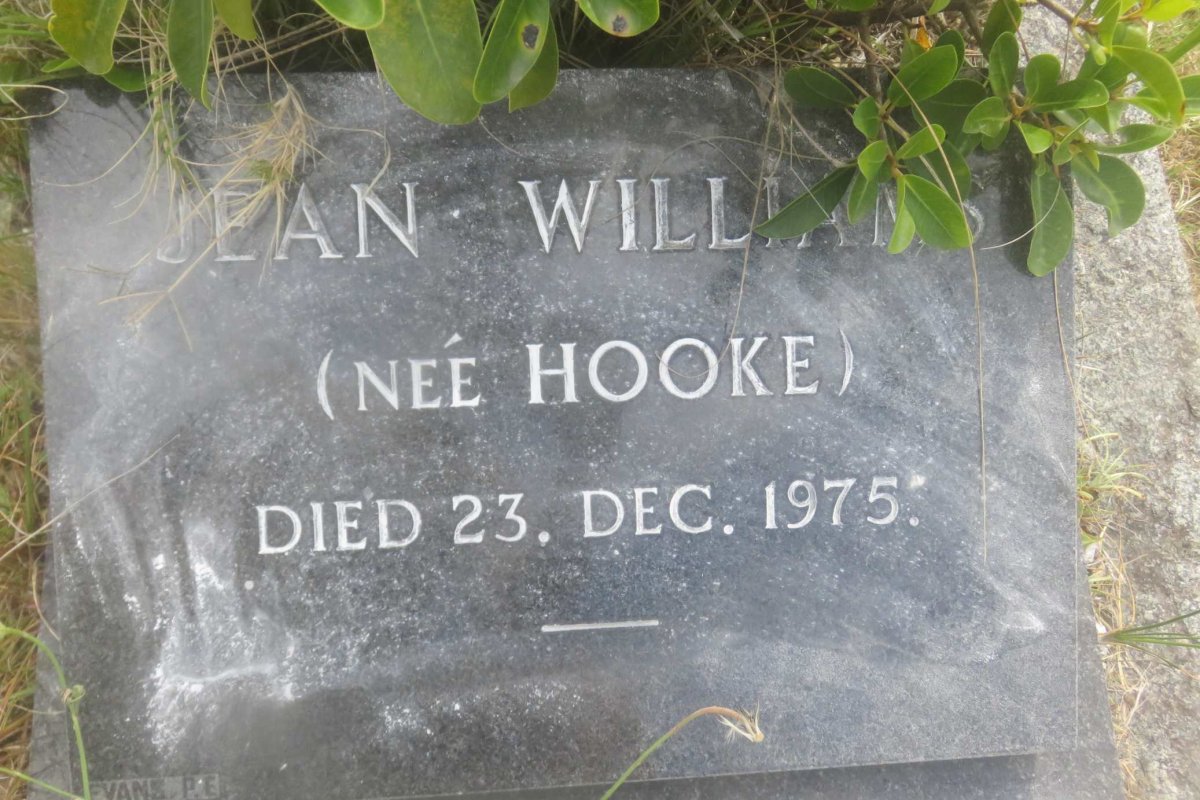 WILLIAMS Jean nee HOOKE -1975