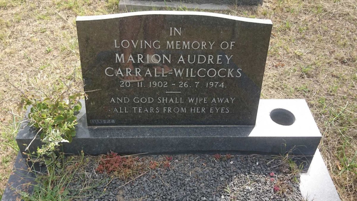 WILCOCKS Marion Audrey, CARRALL 1902-1974