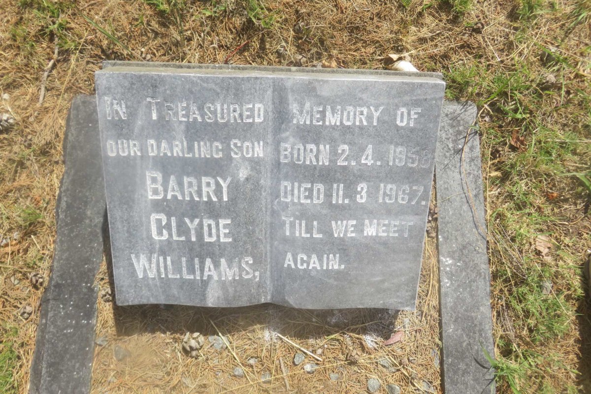 WILLIAMS Barry Clyde 1958-1967