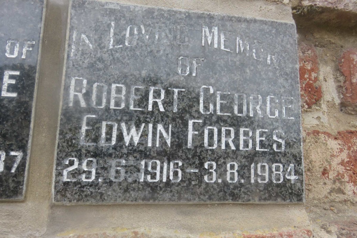 FORBES Robert George Edwin 1916-1984