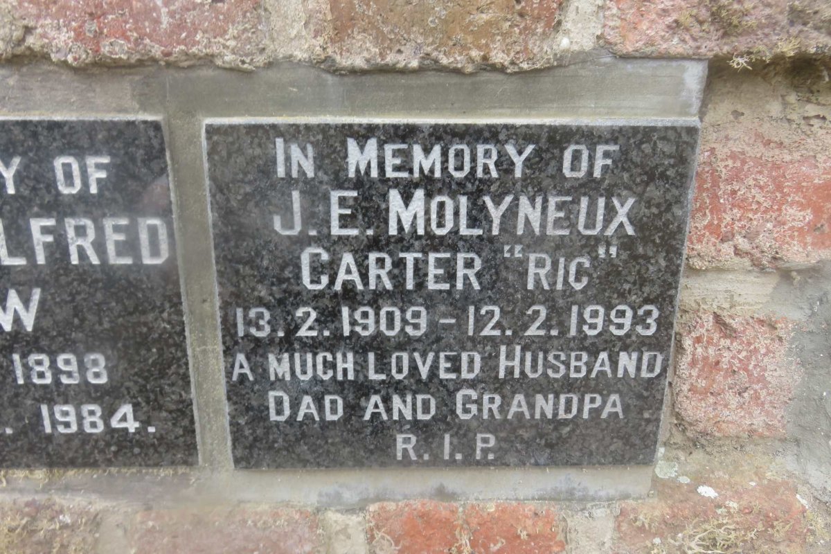 CARTER J.E. Molyneux 1909-1993