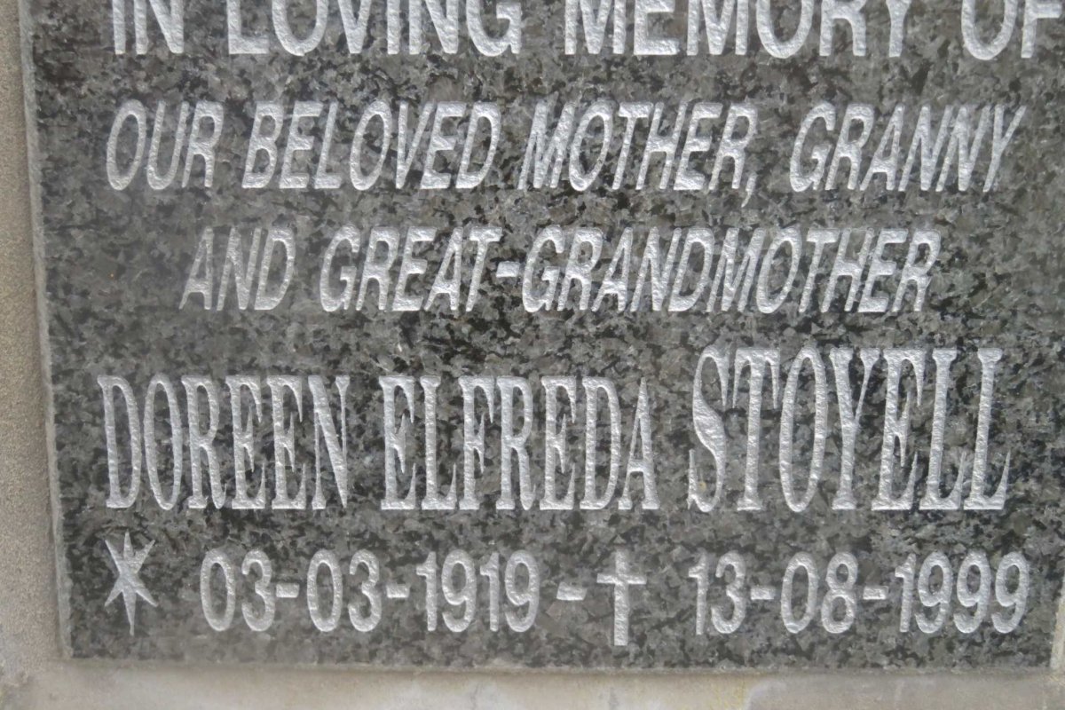 STOYELL Doreen Elfreda 1919-1999