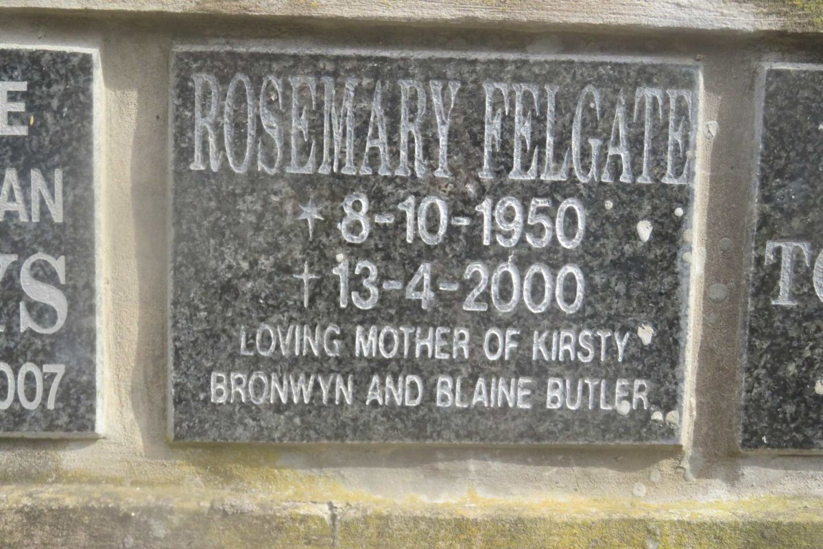 FELGATE Rosemary 1950-2000
