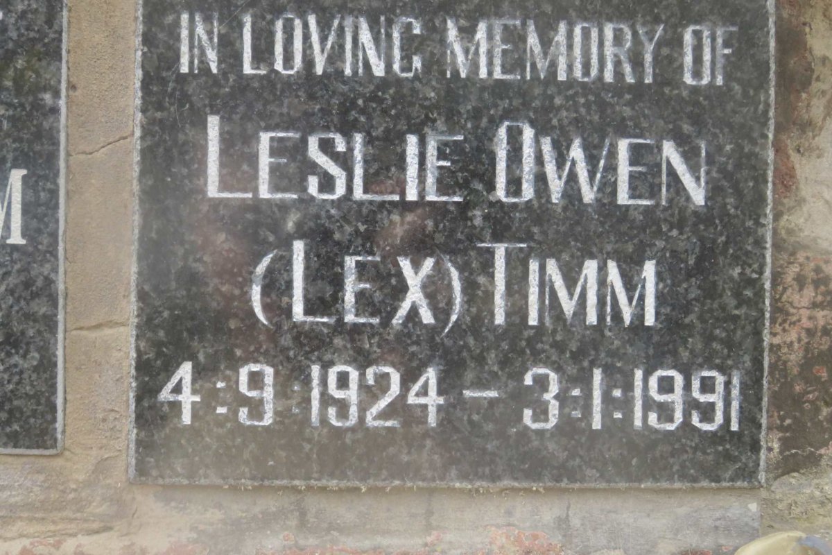 TIMM Leslie Owen 1924-1991 