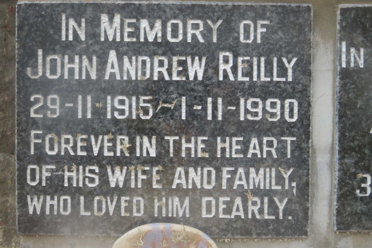 REILLY Johan Andrew 1915-1990