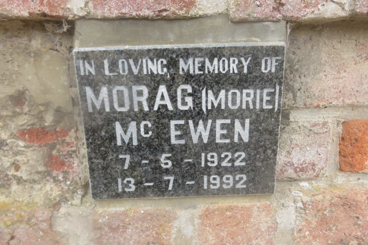 McEWAN Morag 1922-1992