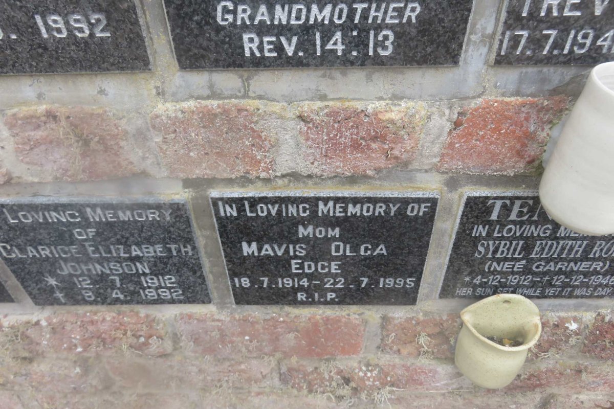 EDGE Mavis Olga 1914-1995