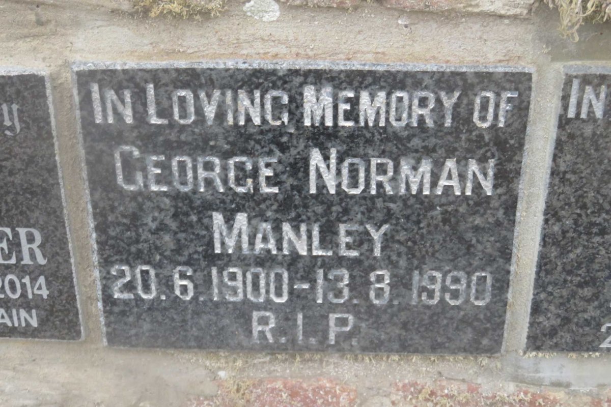 MANLEY George Norman 1900-1990