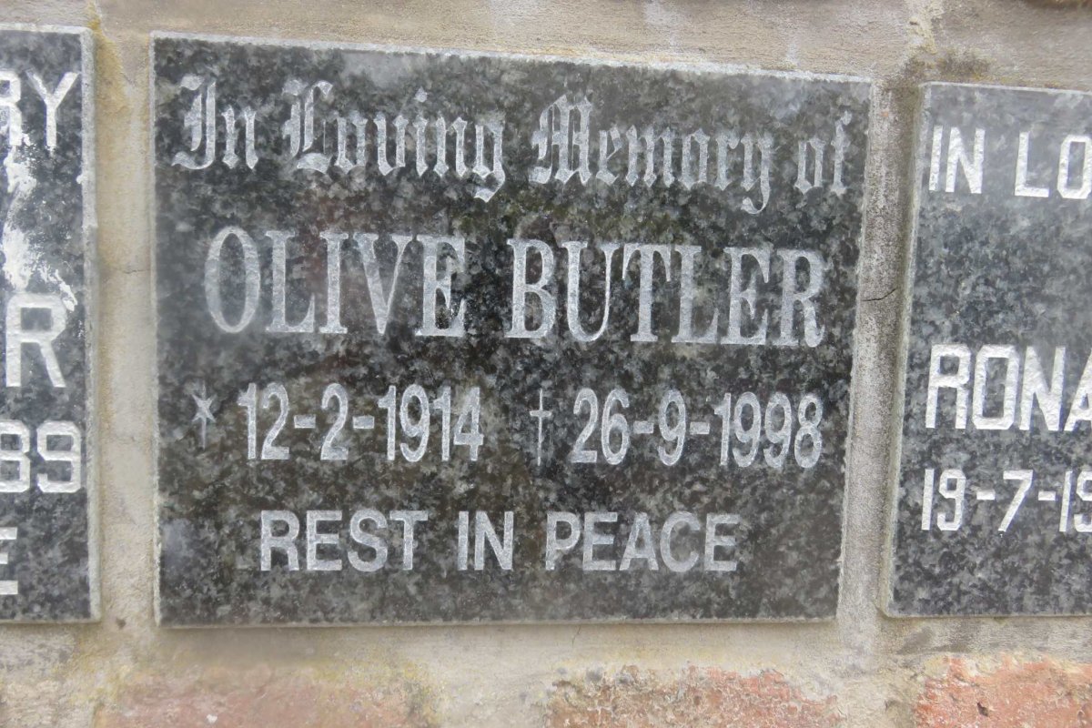 BUTLER Olive 1914-1998