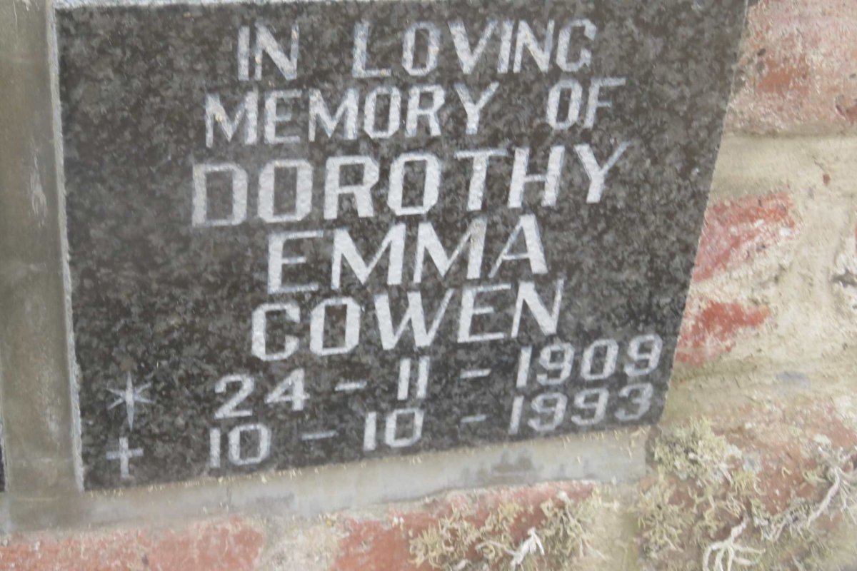 COWEN Dorothy Emma 1909-1993