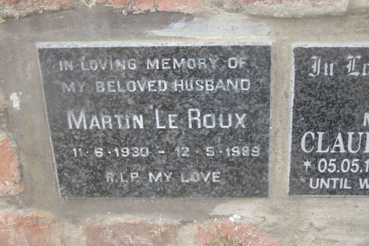 ROUX Martin, le 1930-1989