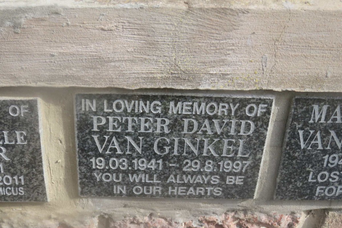 GINKEL Peter David, van 1941-1997 &amp; Marguerite 1947-2007