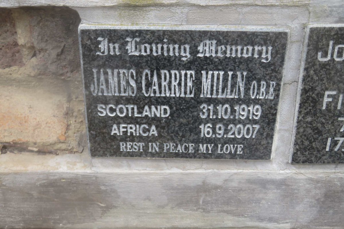 MILLN James Carrie 1919-2007