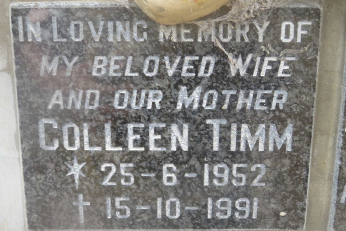 TIMM Colleen 1952-1991