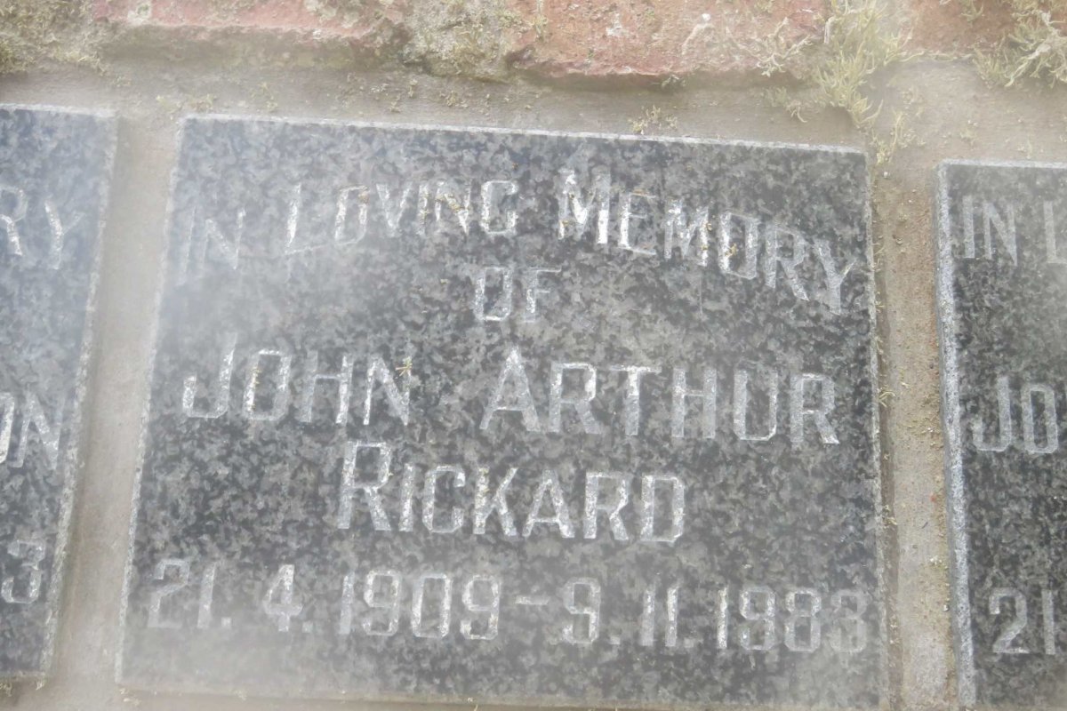 RICKARD John Arthur 1909-1983