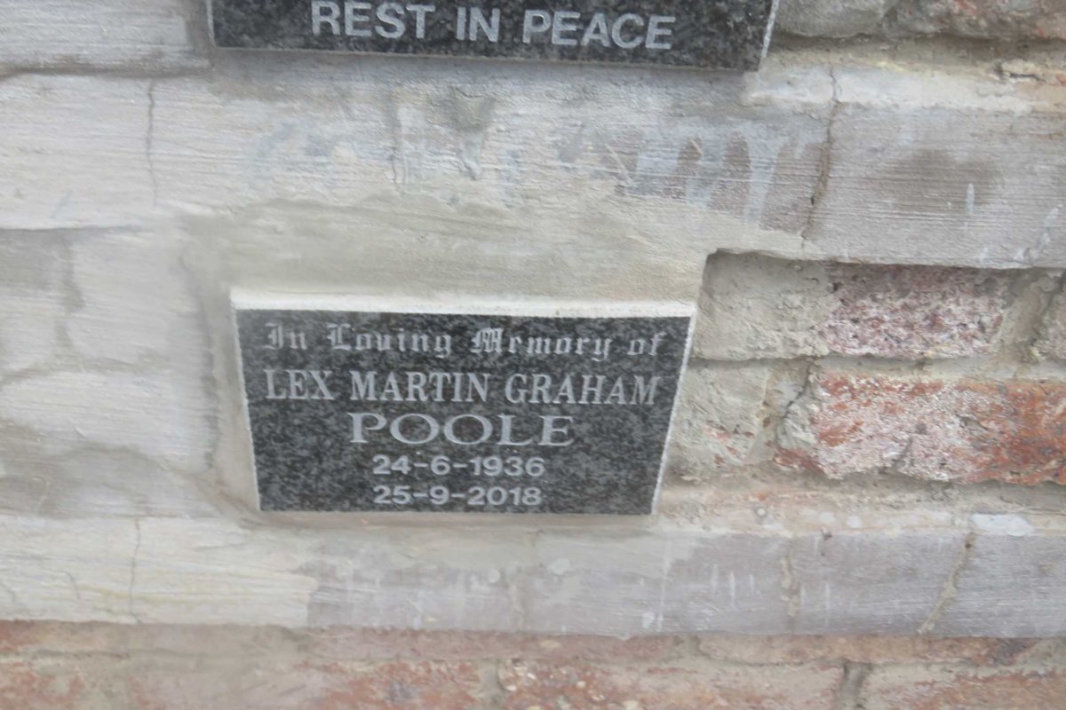 POOLE Lex Martin Graham 1936-2018