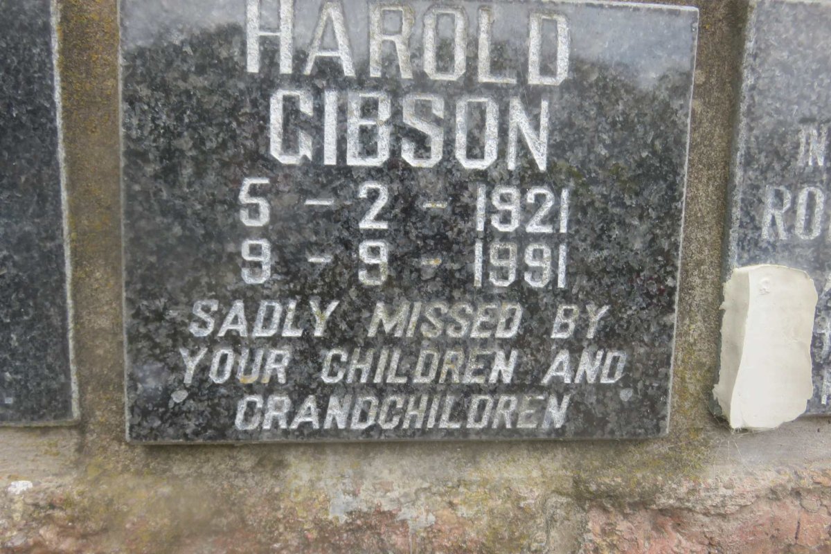 GIBSON Harold 1921-1991