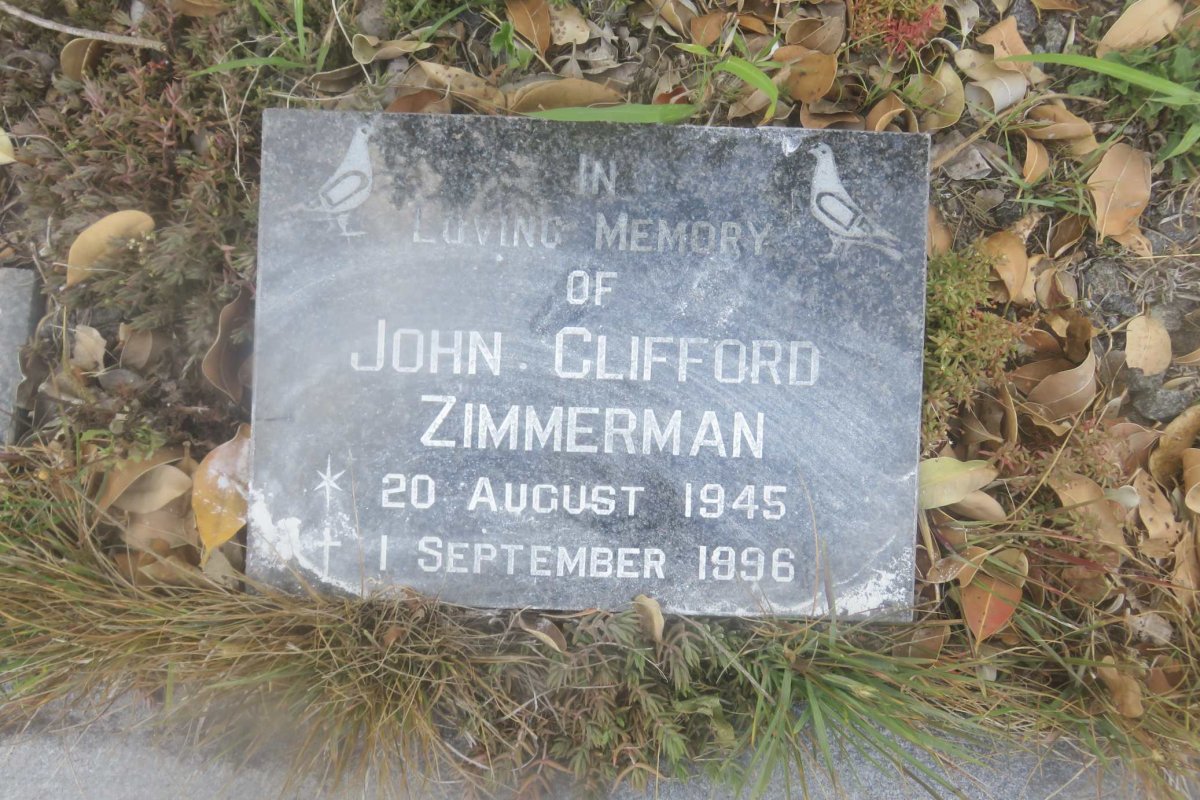 ZIMMERMAN John Clifford 1945-1996