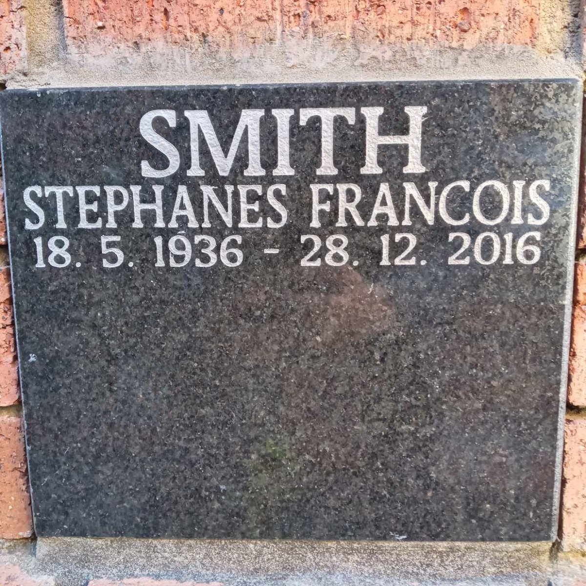 SMITH Stephanes Francois 1936-2016