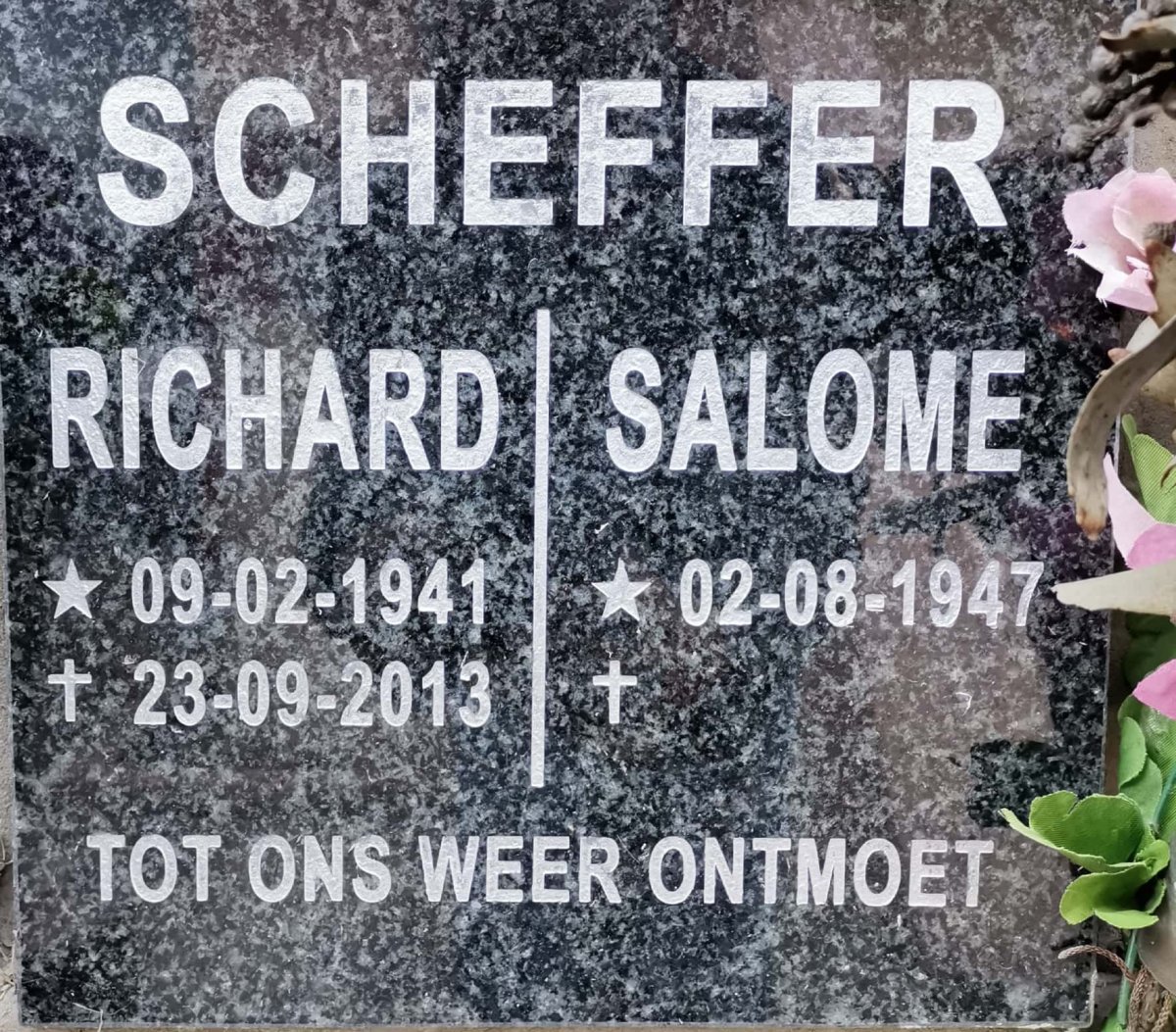 SCHEFFER Richard 1941-2013 &amp; Salomie 1947-